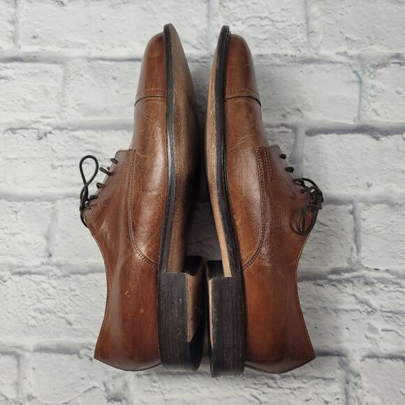 J. Murphy by Johnston & Murphy Brown Distressed Cap Toe Oxford 59 11056 size 10M - Picture 4 of 16